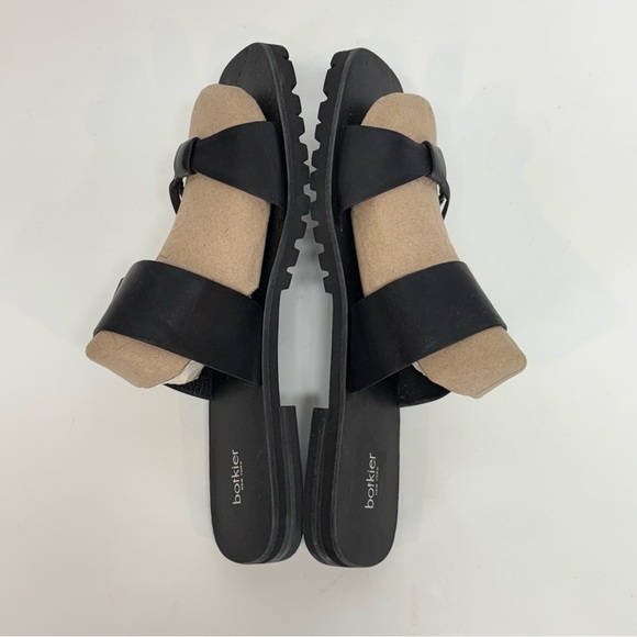BOTKIER Black MOIRA flat 2 strap slide sandals size 9.5. - Picture 7 of 9